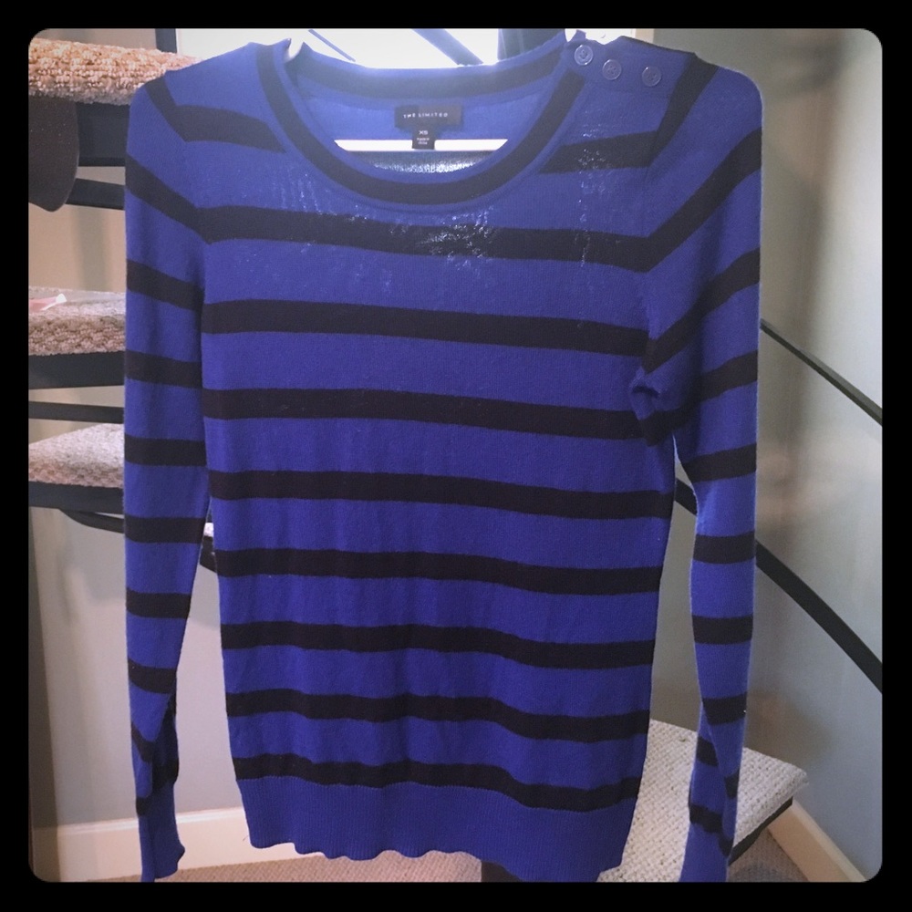 The Limited striped blue sweater XS